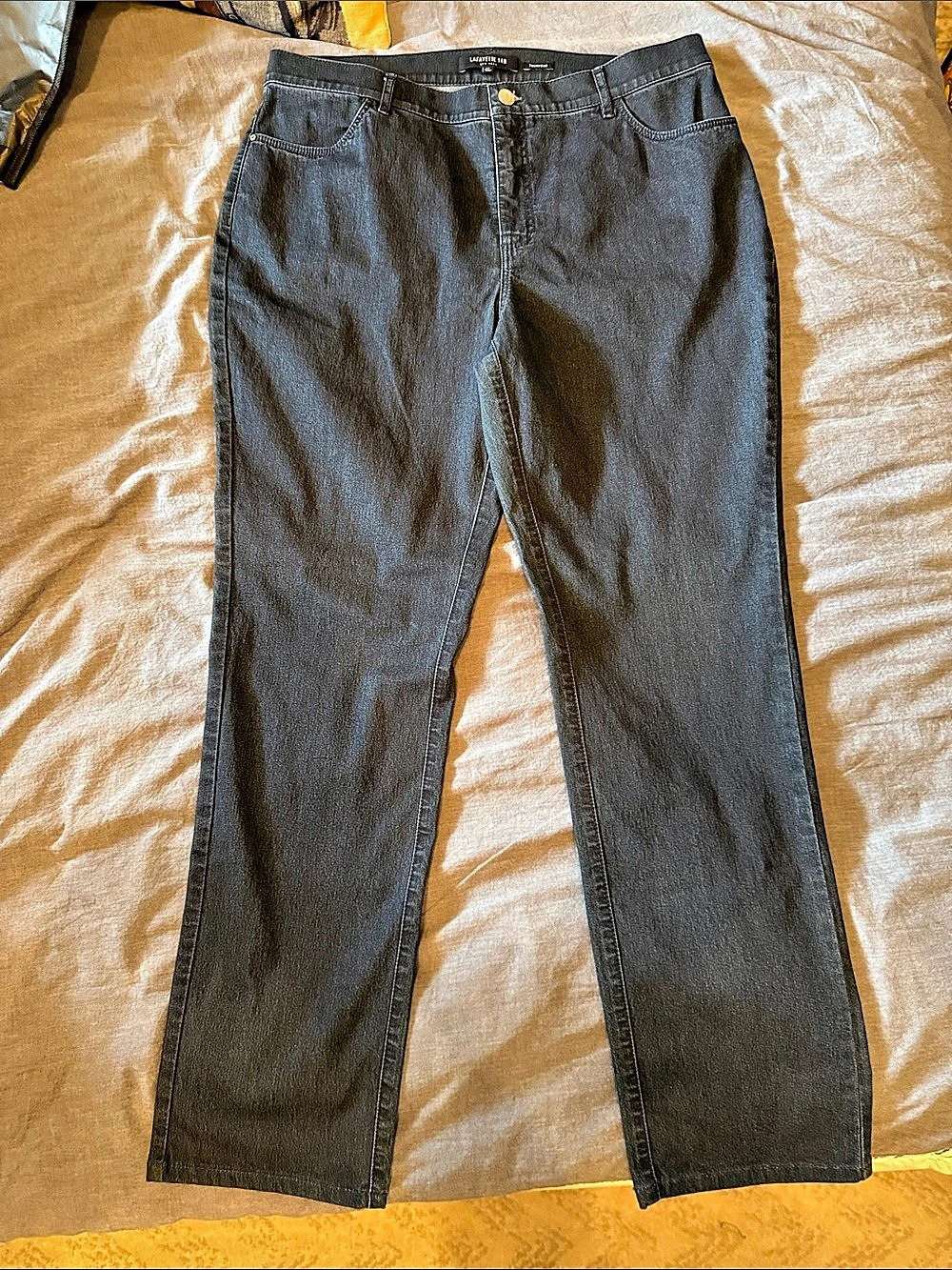 Lafayette 148 New York - Thompson style Straight Leg Pants in Deep Navy Blue - S